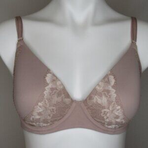 Soma Mauve Pink Embraceable Perfect Coverage Bra Lace Trim 32DD